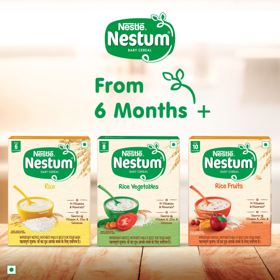 NESTUM Baby Cereal – From 6 to 12 months, Rice, 300g - Nutritious Baby Food