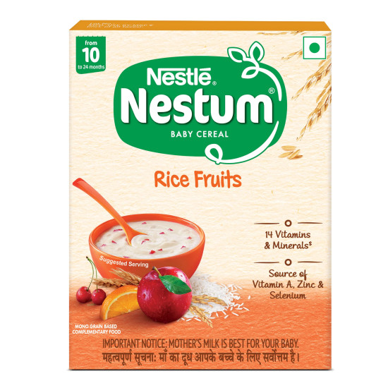 Nestle Nestum Baby Cereal - Rice Fruits (10 to 24 Months) - Nutrient-Rich