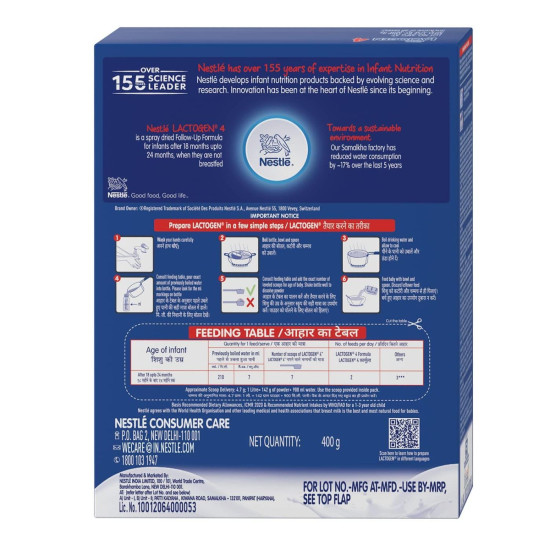 Nestlé Lactogen 4 Follow-Up Formula Powder - Essential Nutrients for Infants