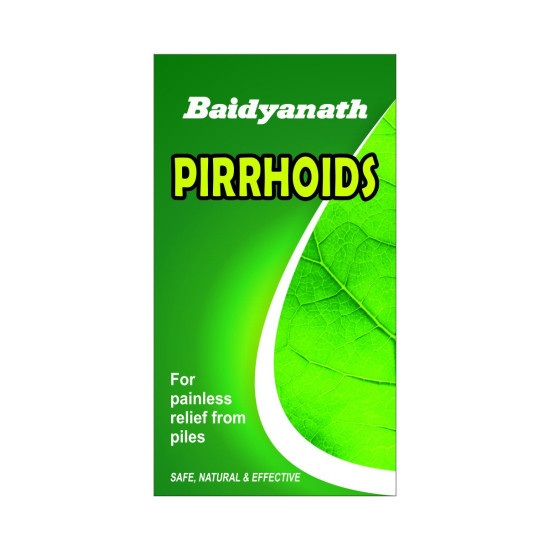 Baidyanath Pirrhoids Tablets | Arshoghini Bati, Prawal Pisti, Jamikand, Mesua Ferra, Vetiveria Zizanioides, Commiphora Myrrha Blend | 50 Tablets