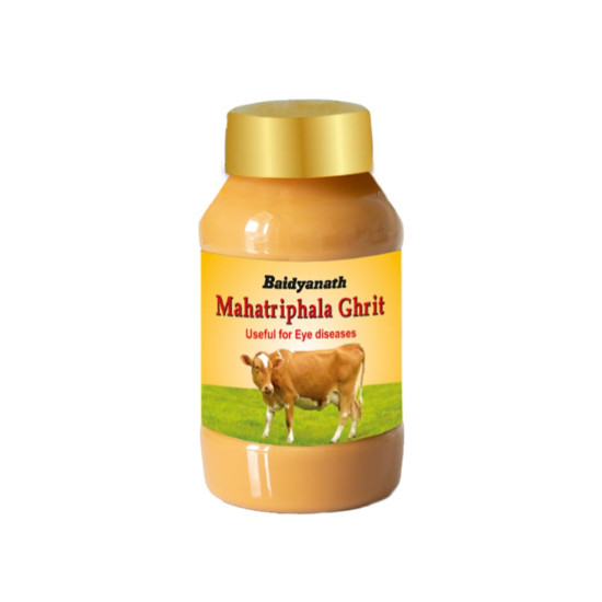 Baidyanath Mahatriphala Ghrita - 100g | Ayurvedic Eye Care Formula with Triphala | Vasak & Nilophar for Overall Eye Health and Wellness