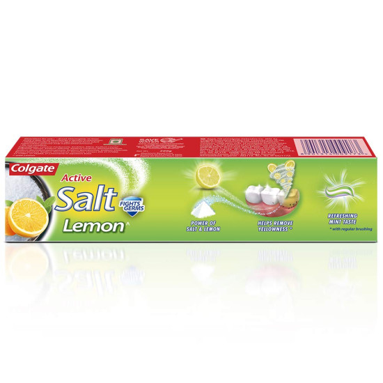 Colgate Active Salt Lemon Toothpaste - Germ-Fighting Formula Colgate Active Salt Lemon Toothpaste - Germ-Fighting Formula