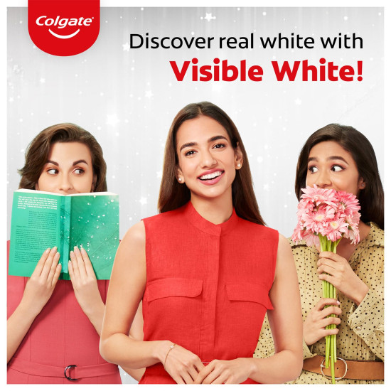 Colgate Visible White Toothpaste (50g) - Teeth Whitening Starts in 1 Week
