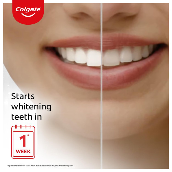 Colgate Visible White Toothpaste (50g) - Teeth Whitening Starts in 1 Week