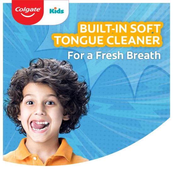 Colgate Kid's Extra Soft Manual Toothbrush - Multicolor, Ideal for 5+ Years