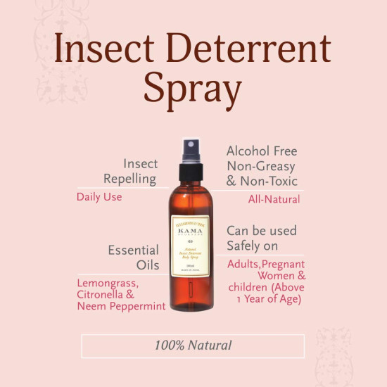 Kama Ayurveda Natural Insect Deterrent Body Spray - Safe for All