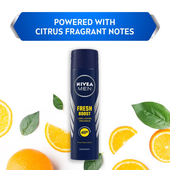 NIVEA Deodorant Fresh Boost - 48h Long Lasting Freshness for Men