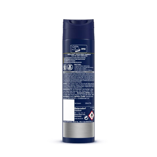 NIVEA Deodorant Fresh Boost - 48h Long Lasting Freshness for Men