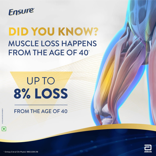 Ensure No 1 Nutritional Supplement Drink in the world 32 nutrients High Protein,Calcium,Vit D, Vanilla 400g/375g, Wt may vary