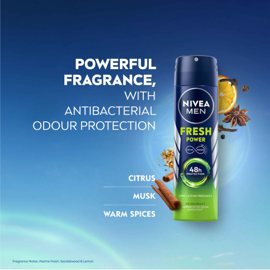 Nivea Fresh Power Deodorant for Men - Long-lasting Freshness