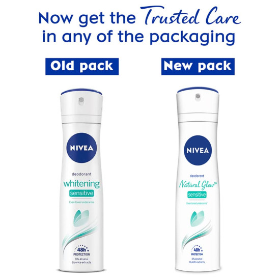 Nivea Women Deodorant - Whitening Sensitive, 48H Protection