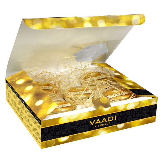 Vaadi Herbals Gold Facial Kit - 24 Carat Gold Leaves & Natural Extracts