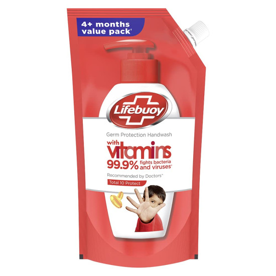 Lifebuoy Total 10 Activ Naturol Germ Protection Handwash Refill - 99.9% Germ Protection