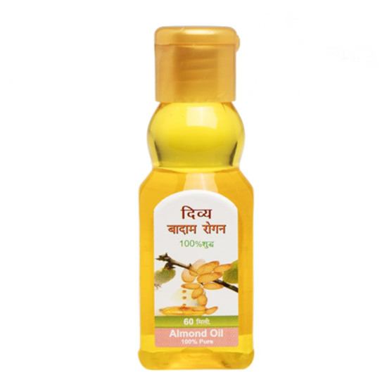 Patanjali Divya Badam Rogan (Pure Almond Oil) 60ml - Natural Skin and Brain Booster