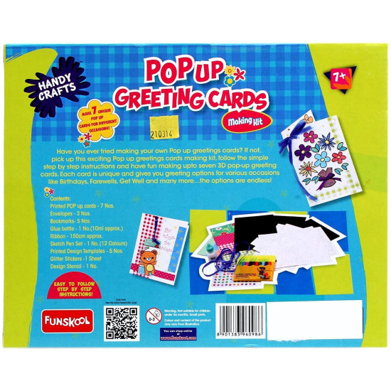 Funskool Handycrafts Pop up Greeting Cards - DIY 3D Cards for Kids