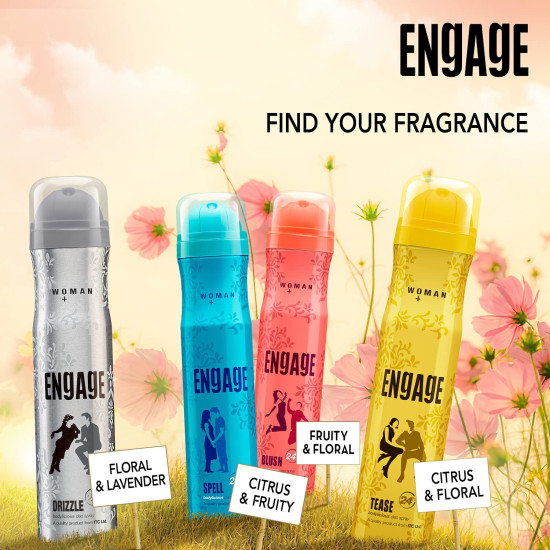 Engage Blush Deodorant For Women - Fruity and Floral Fragrance