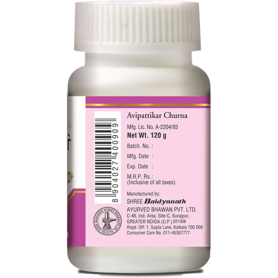 Baidyanath Avipattikar Churna - For Hyperacidity and Digestion (120 gram)
