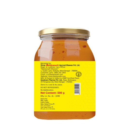 Baidyanath Madhu - 500g | No Sugar Adulteration |Natural Immunity Booster & Antioxidant Powerhouse| Weight Management, Cough Relief, Natural Honey & Sore Throat Relief |