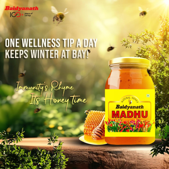 Baidyanath Madhu - 500g | No Sugar Adulteration |Natural Immunity Booster & Antioxidant Powerhouse| Weight Management, Cough Relief, Natural Honey & Sore Throat Relief |