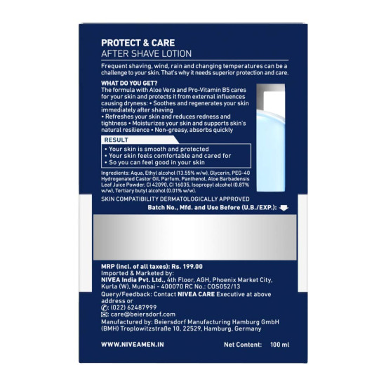 NIVEA MEN Shaving, Protect & Care After Shave Lotion - Vitalizing Post-Shave Care