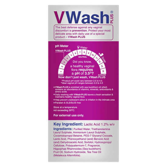 VWash Plus Expert Intimate Hygiene, 100ml - Prevents Itching & Irritation