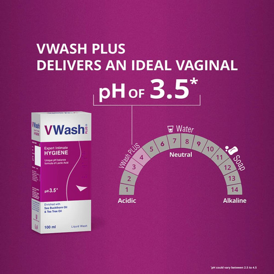 VWash Plus Expert Intimate Hygiene, 100ml - Prevents Itching & Irritation