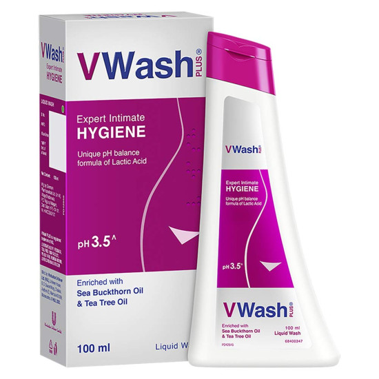 VWash Plus Expert Intimate Hygiene, 100ml - Prevents Itching & Irritation