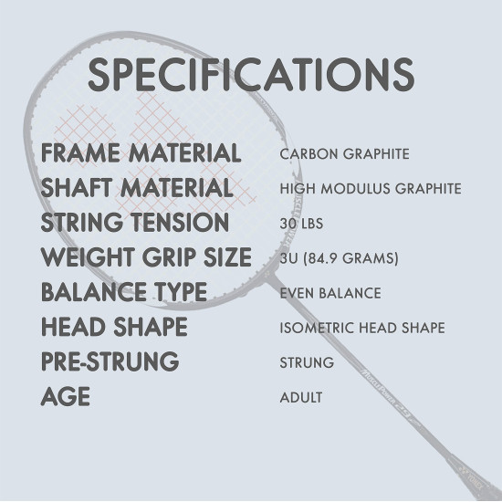 YONEX Muscle Power 29 Badminton Racket - Carbon Graphite for Intermediate Players