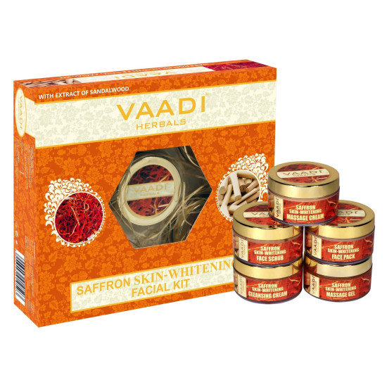 Vaadi Herbals Saffron Skin Whitening Facial Kit - Radiant Glow with Sandalwood