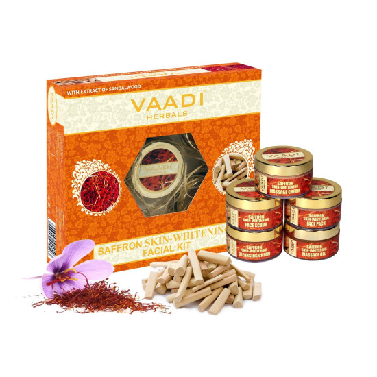 Vaadi Herbals Saffron Skin Whitening Facial Kit - Radiant Glow with Sandalwood