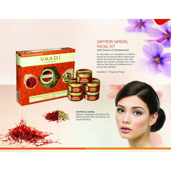 Vaadi Herbals Saffron Skin Whitening Facial Kit - Radiant Glow with Sandalwood