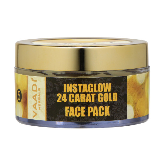 Vaadi Herbals 24 Carat Gold Face Pack - Enriched with Vitamin E & Lemon Peel
