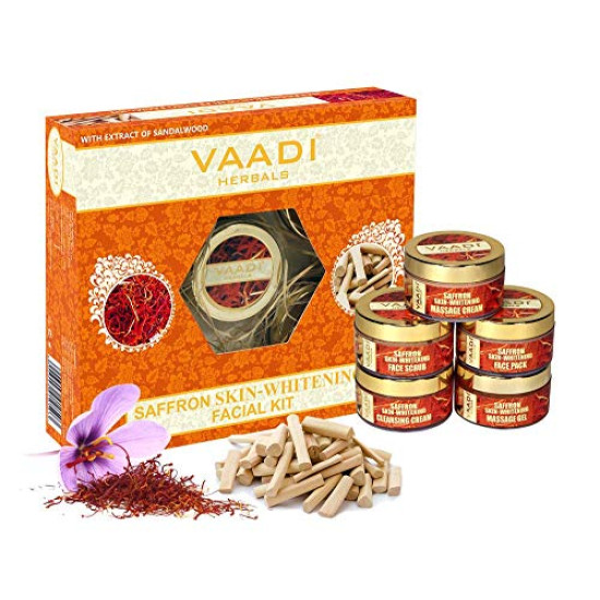 Vaadi Herbals Saffron Skin Whitening Facial Kit - Radiant Glow with Sandalwood