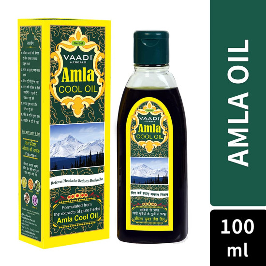 Vaadi Herbals Shiny Hair Gift Pack - Amla Cool Oil & Heena Shampoo
