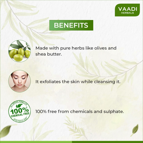 Vaadi Herbals Olive Facial Bars - Moisturizing & Exfoliating
