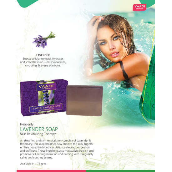 Vaadi Herbals Heavenly Lavender Soap - Skin Hydration & Regeneration