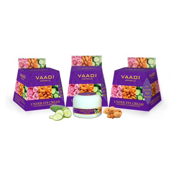 Vaadi Herbals Under Eye Cream - Almond Oil & Cucumber Extract
