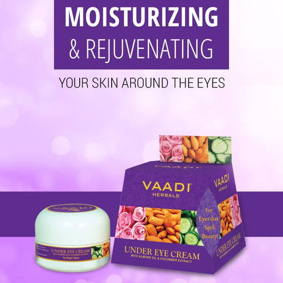 Vaadi Herbals Under Eye Cream - Almond Oil & Cucumber Extract