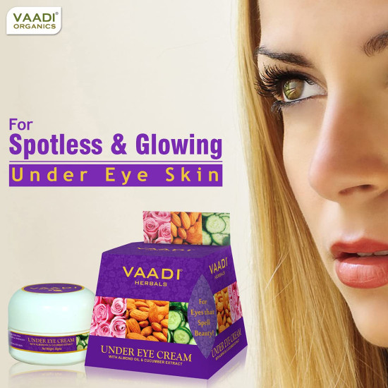 Vaadi Herbals Under Eye Cream - Almond Oil & Cucumber Extract