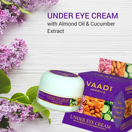 Vaadi Herbals Under Eye Cream - Almond Oil & Cucumber Extract