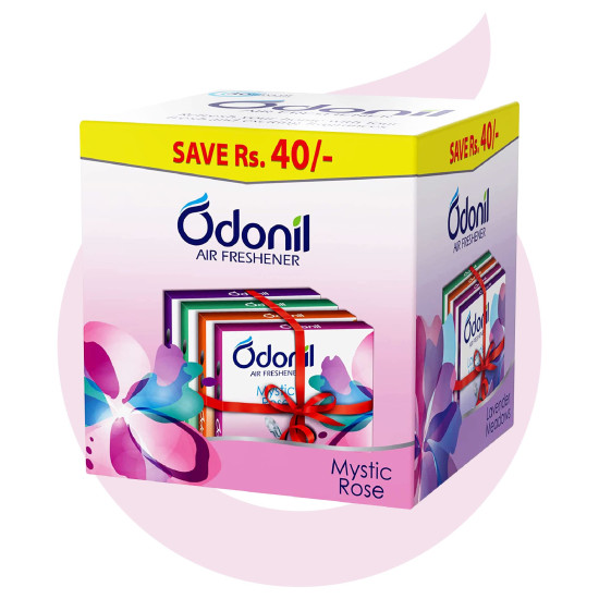 Odonil Bathroom Air Freshener Blocks - Mixed Fragrances for Long-Lasting Freshness