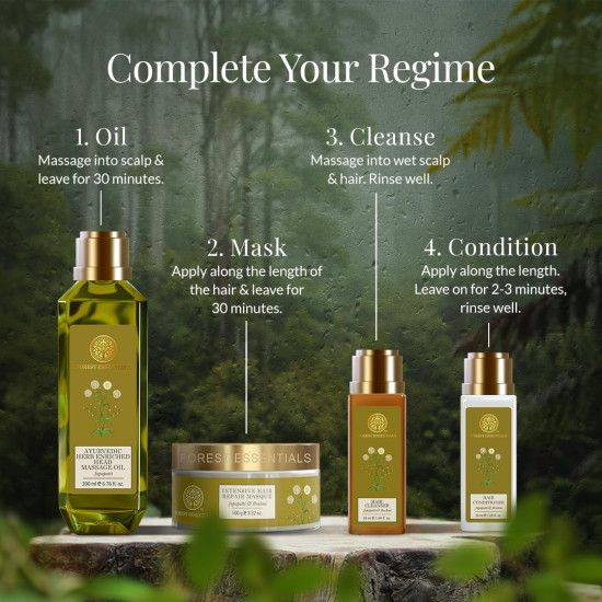 Forest Essentials Ayurvedic Herb Enriched Head Massage Oil Japapatti - Nourishing Oil for Healthy Hair Growth
