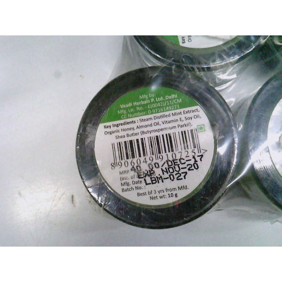 Vaadi Herbals Super Value Balm - Mint Enriched Lip Care