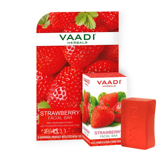 Vaadi Herbals Strawberry Facial Bar - Antioxidant Rich Skincare