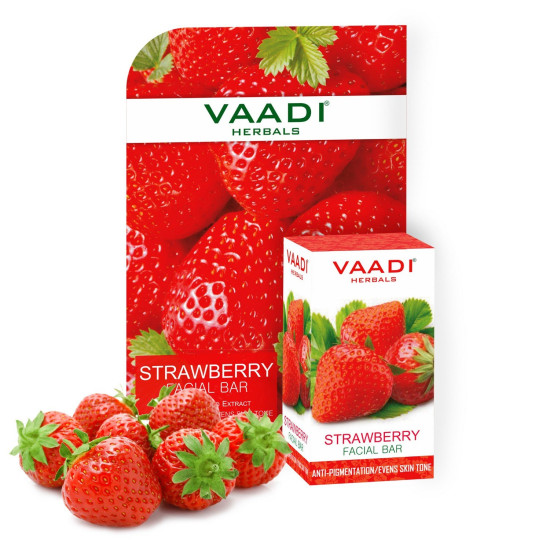 Vaadi Herbals Strawberry Facial Bar - Antioxidant Rich Skincare