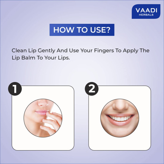Vaadi Herbals Lip Balm, Blueberry - Antioxidant & Moisturizing