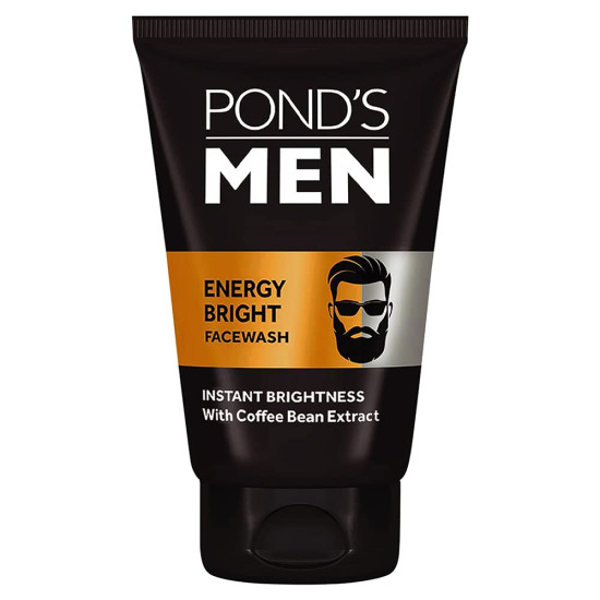 Pond's Men Energy Bright Anti-Dullness Facewash - Instant Brightness with Coffee Bean