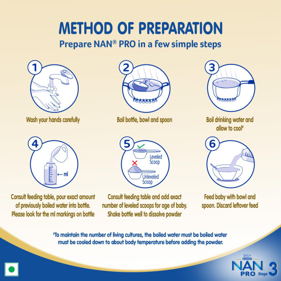 Nestlé NAN PRO 3 Follow-Up Formula - Optimal Nutrition for 12-18 Months