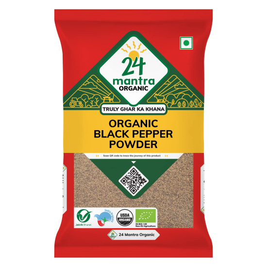 24 Mantra Organic Black Pepper Powder - 100% Organic & Chemical Free