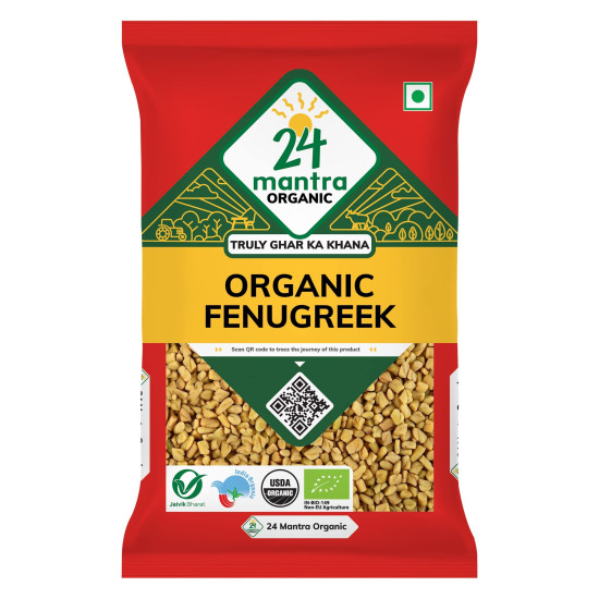 24 Mantra Organic Fenugreek Seeds - 100% Organic & Chemical Free